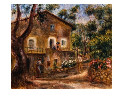 The Collette House in Cagnes - Pierre-Auguste Renoir painting on canvas